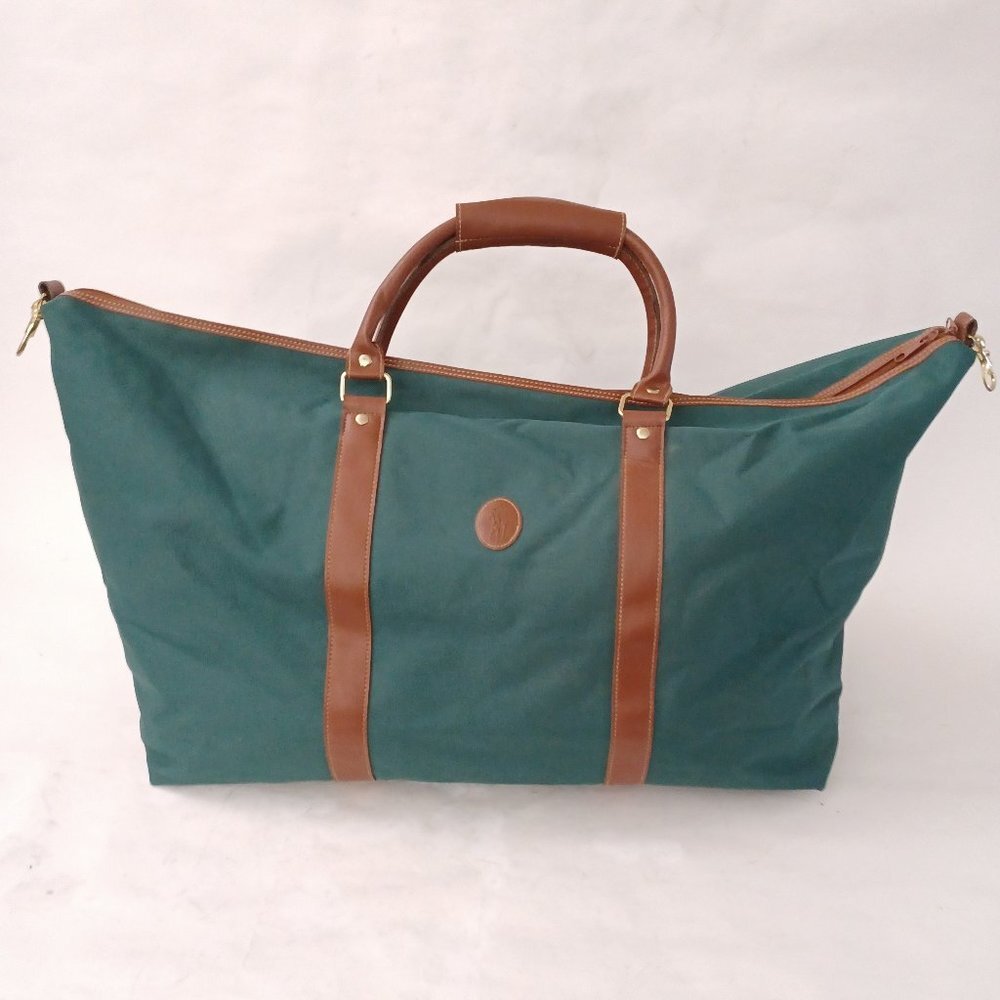 🐎 Polo Ralph Lauren Green Old School Duffel Weekender Travel Bag 🐎